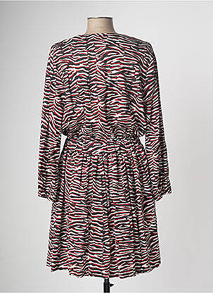 Robe mi-longue imprimé fantaisie manches longues noir JUST CAVALLI femme