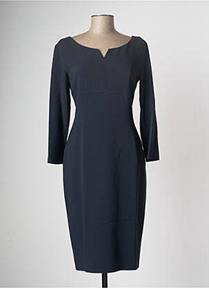 Robe mi-longue manches longues manches longues bleu ANTONELLI FIRENZE femme