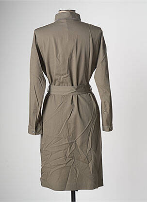 Robe mi-longue coupe fluide manches longues vert FABIANA FILIPPI femme