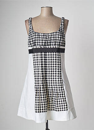 Robe courte fermeture zippée au dos fines bretelles noir DIANE VON FURSTENBERG femme