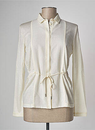 Chemisier coupe cintrée manches longues beige FABIANA FILIPPI femme