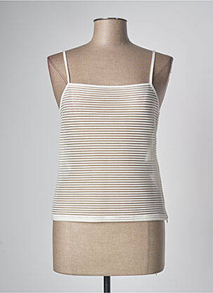 Top stretch fines bretelles beige ARMANI femme