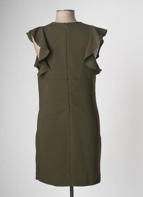 Robe mi-longue fermeture zippée au dos manches courtes vert DSQUARED2 femme