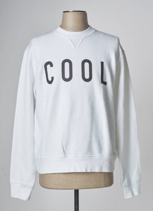 Sweat-shirt sérigraphie manches longues blanc DSQUARED2 femme