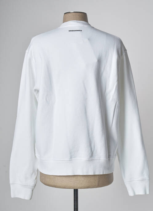Sweat-shirt sérigraphie manches longues blanc DSQUARED2 femme