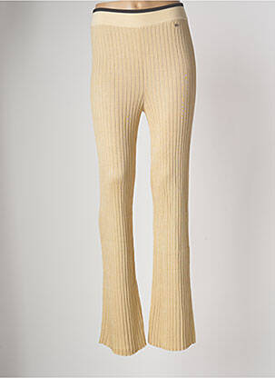 Pantalon flare stretch taille haute beige SONIA RYKIEL femme
