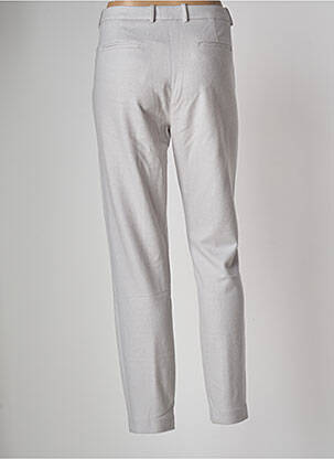 Pantalon droit fermeture zippée sous rabat avec crochet taille normale gris FABIANA FILIPPI femme