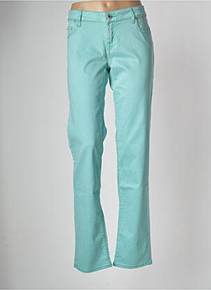 Pantalon droit stretch taille normale bleu JACOB COHEN femme