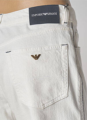 Jeans coupe droite stretch taille normale blanc EMPORIO ARMANI femme
