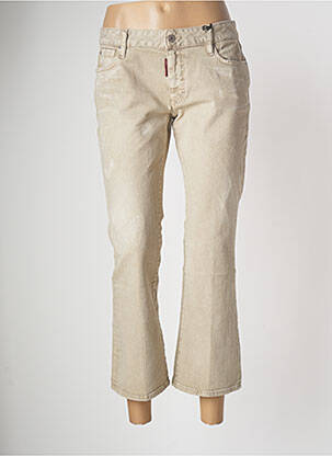 Jeans bootcut sélection denim taille basse beige DSQUARED2 femme
