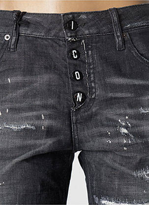Jeans coupe slim slim taille normale gris DSQUARED2 femme