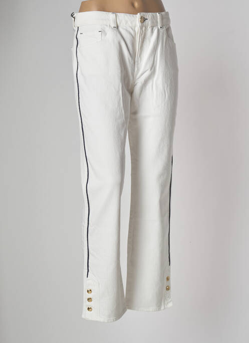 Jeans coupe droite stretch taille normale blanc EMPORIO ARMANI femme