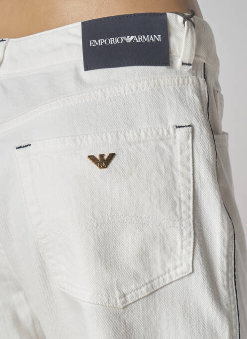 Jeans coupe droite stretch taille normale blanc EMPORIO ARMANI femme
