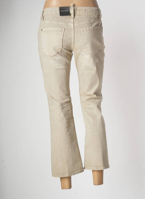 Jeans bootcut sélection denim taille basse beige DSQUARED2 femme