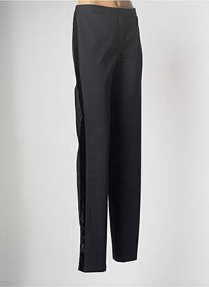 Pantalon chino broderie galons latéraux taille normale noir RED VALENTINO femme