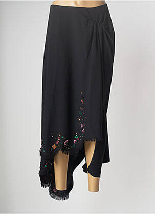 Jupe longue coupe asymétrique noir LANVIN femme