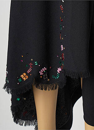 Jupe longue coupe asymétrique noir LANVIN femme