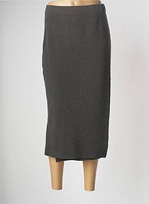 Jupe longue coupe droite gris FABIANA FILIPPI femme