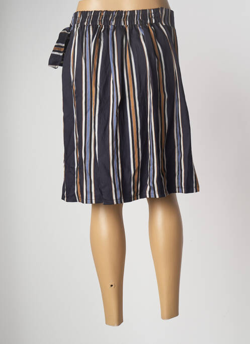 Jupe mi-longue bleu TENDANCE UNIQUE pour femme