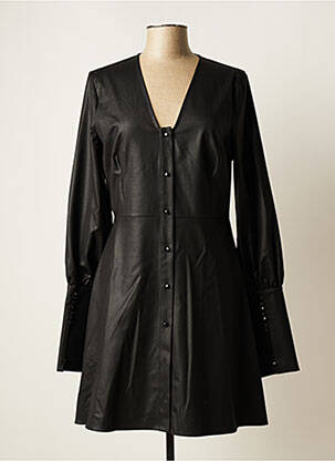 Robe mi-longue noir TEMPERATURA pour femme