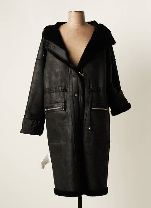 Manteau long noir PREGIO COUTURE pour femme