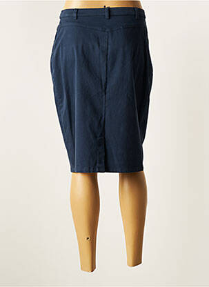 Jupe mi-longue coupe droite bleu MERI & ESCA femme