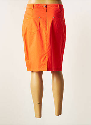 Jupe mi-longue stretch orange GUY DUBOUIS femme