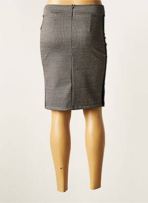 Jupe mi-longue stretch gris COULEURS DU TEMPS femme
