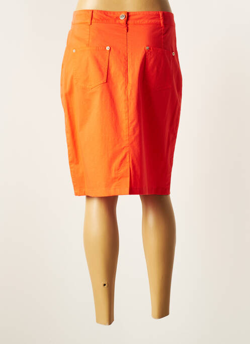 Jupe mi-longue orange GUY DUBOUIS pour femme