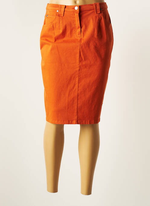 Jupe mi-longue orange MERI & ESCA pour femme