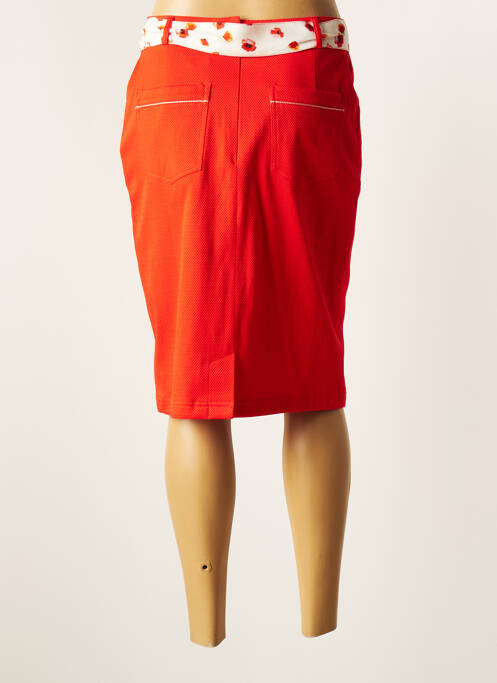 Jupe mi-longue rouge GREGORY PAT pour femme