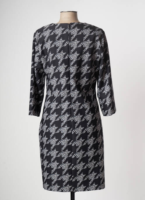 Robe mi-longue noir COULEURS DU TEMPS pour femme