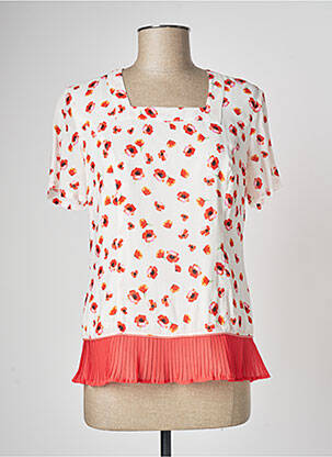 Blouse manches courtes manches courtes rouge GREGORY PAT femme
