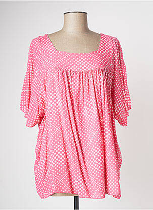 Blouse manches courtes manches courtes rose MADE IN ITALY femme