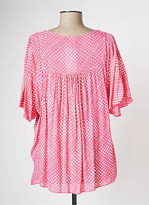 Blouse manches courtes manches courtes rose MADE IN ITALY femme