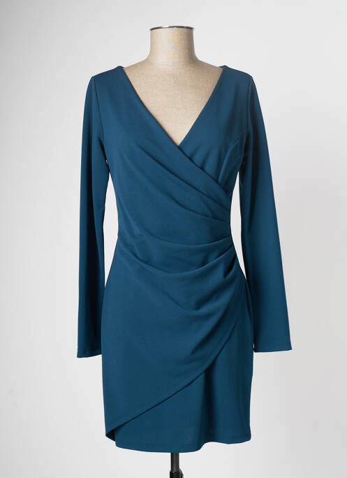 Robe courte bleu COULEURS DU TEMPS pour femme