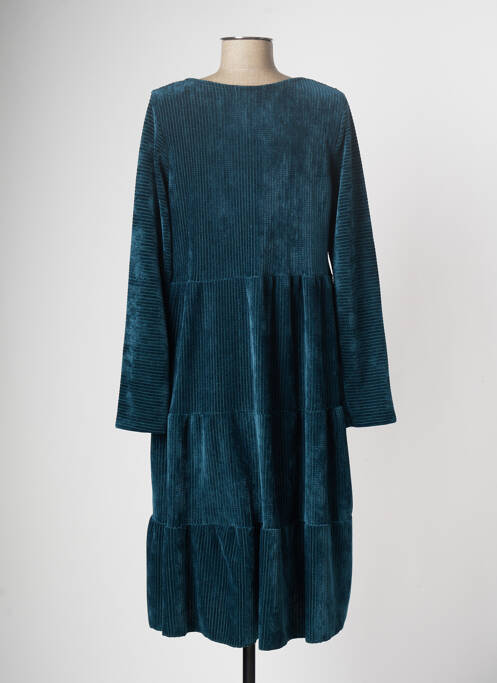 Robe mi-longue vert COULEURS DU TEMPS pour femme