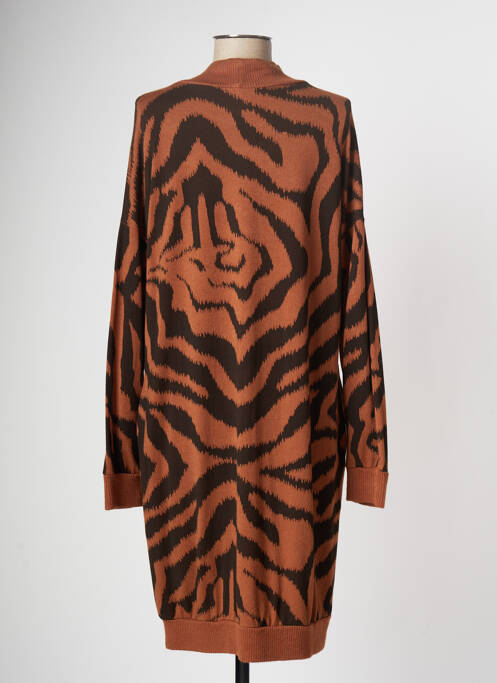Robe pull marron COULEURS DU TEMPS pour femme