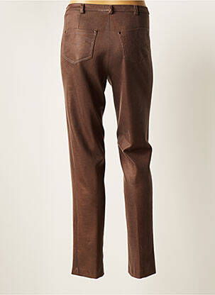 Pantalon droit stretch taille normale marron IMPULSION femme