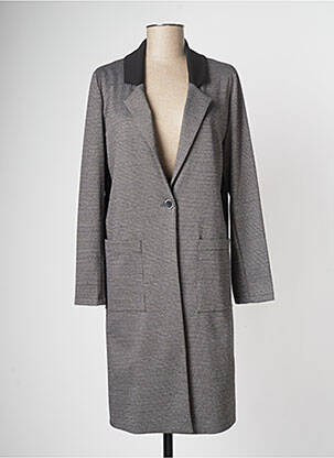 Manteau long gris COULEURS DU TEMPS pour femme
