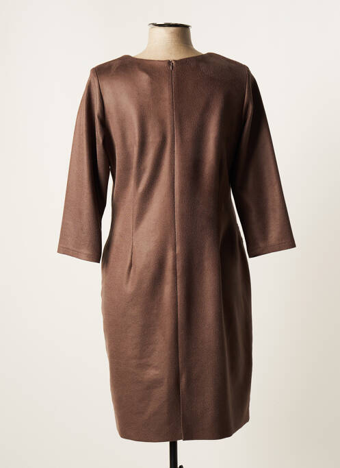 Robe mi-longue marron FRANCE RIVOIRE pour femme