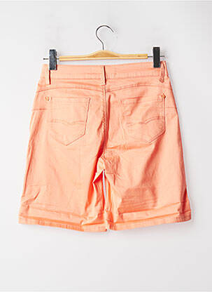 Short fermeture zippée sous rabat boutonné taille normale orange KY CREATION femme