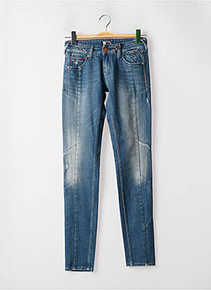 Jeans skinny effet usé délavé taille basse bleu TOMMY HILFIGER femme