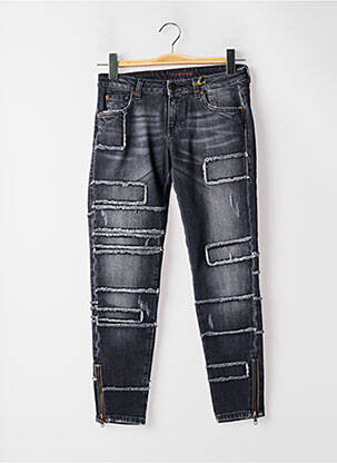 Jeans coupe slim broderie rivets taille normale bleu TRUSSARDI JEANS femme