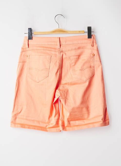 Short fermeture zippée sous rabat boutonné taille normale orange KY CREATION femme