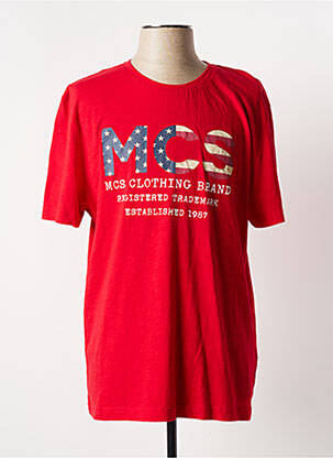 T-shirt rouge MCS pour homme