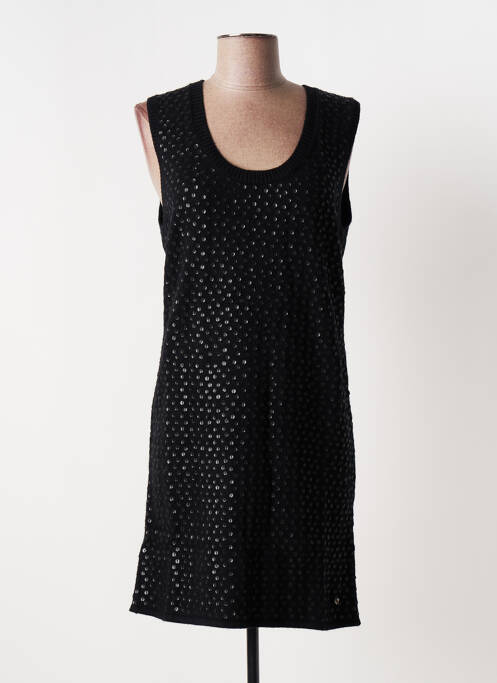 Robe pull coupe droite sans manche noir LOLLIPOPS femme