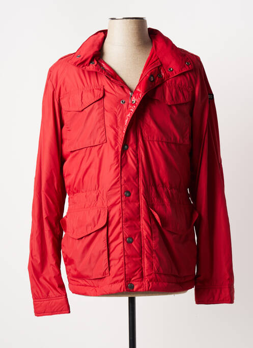 Parka poignets pressionnés a capuche rouge RIVER WOODS homme