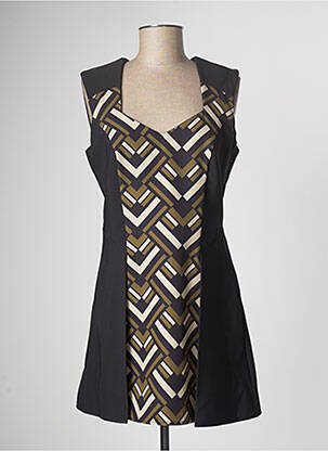 Robe courte sans manche sans manche noir RINASCIMENTO femme