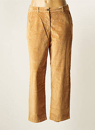Pantalon chino fermeture zippée sous rabat boutonné taille normale beige TOM TAILOR femme